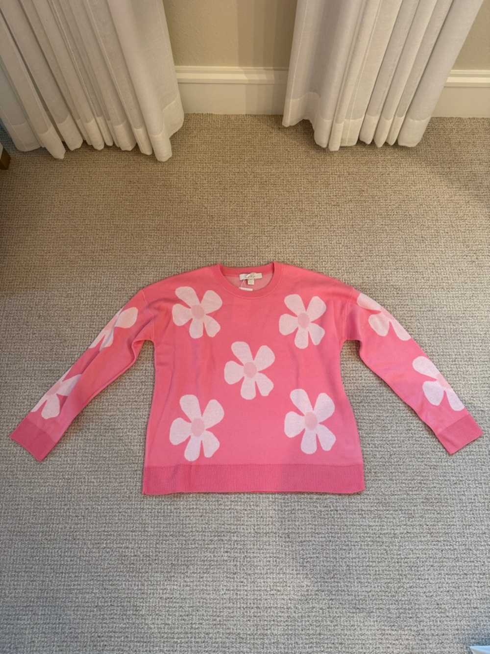 Lilly Pulitzer Tensley Sweater - Rousseau Pink In Bloom Flower NWT Size M